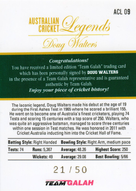 Doug Walters back