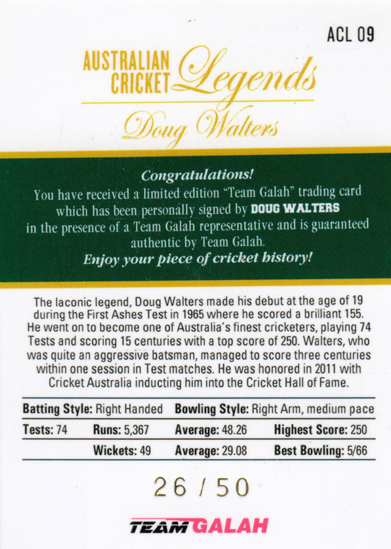Doug Walters back