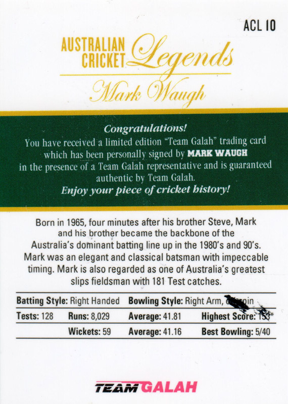 Mark Waugh back