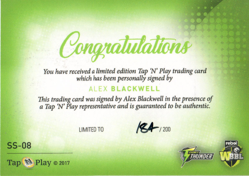 Alex Blackwell back