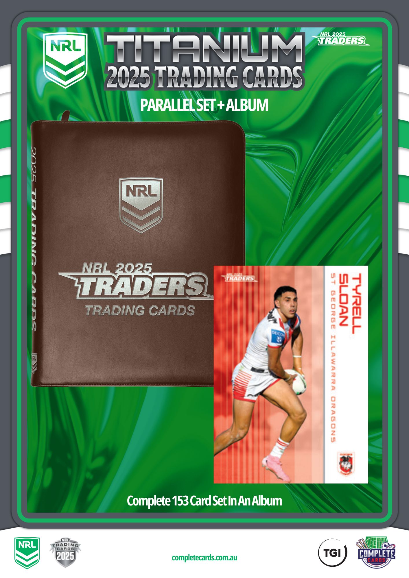 2025 NRL Traders Titanium - Parallel Set + Album