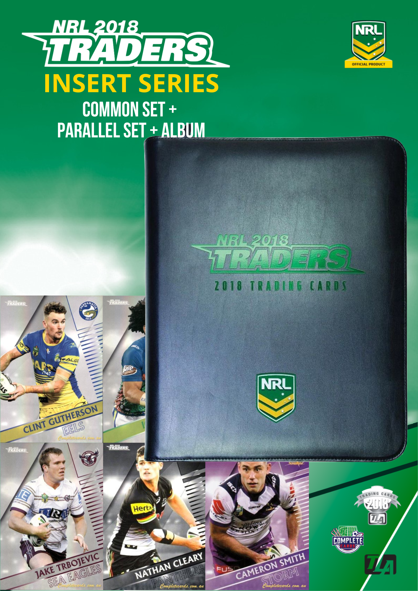2018 NRL Traders - Common Set + Parallel Set + Album