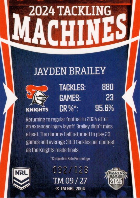 Jayden Brailey back