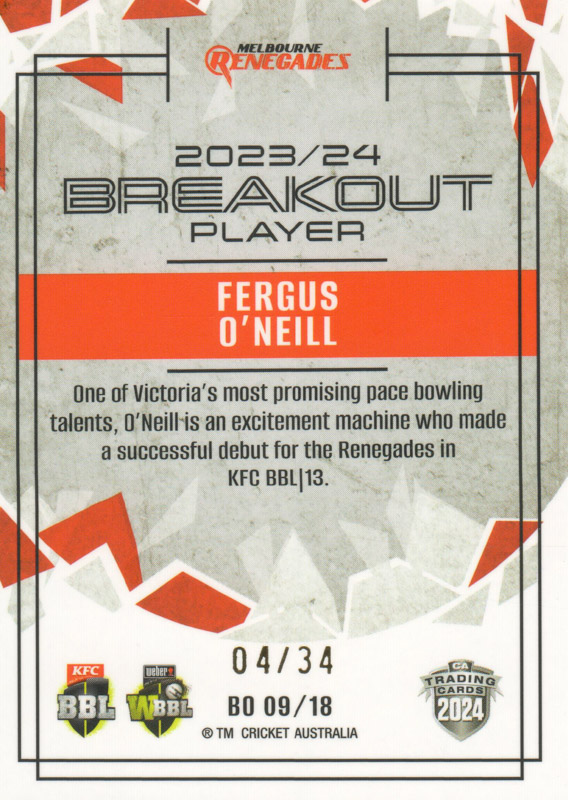 Fergus O’Neill back