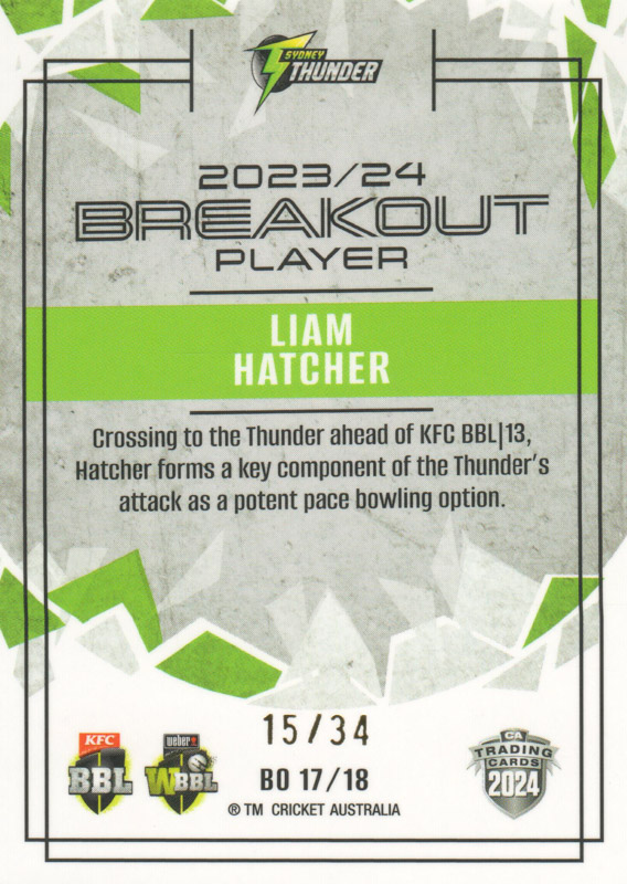 Liam Hatcher back