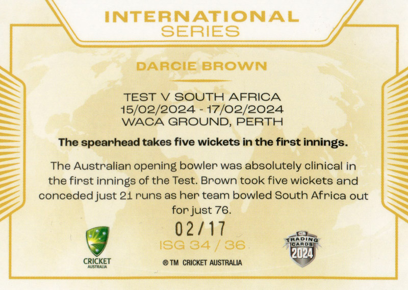 Darcie Brown back