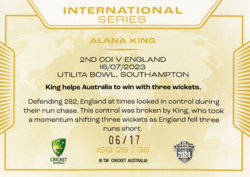 Alana King back