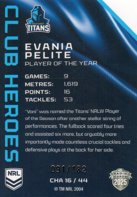 Evania Pelite back