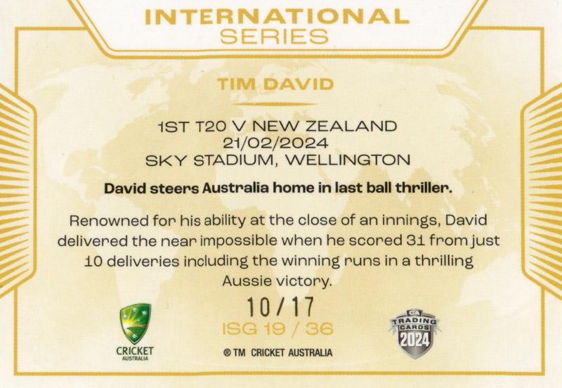 Tim David back
