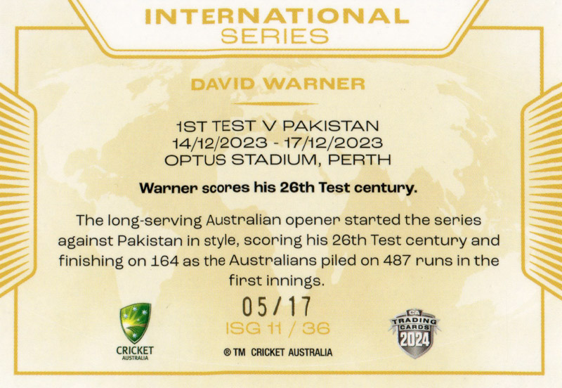 David Warner back