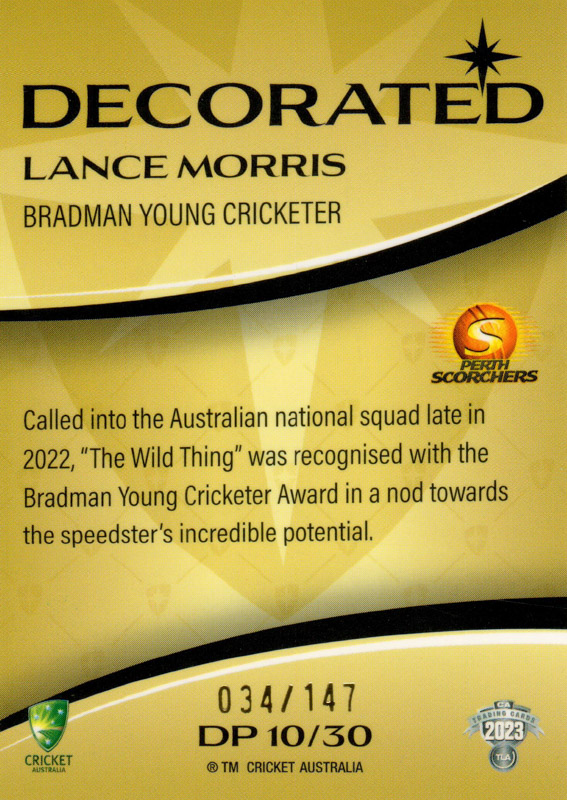 Lance Morris back