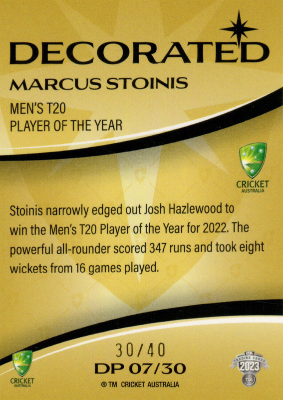 Marcus Stoinis back