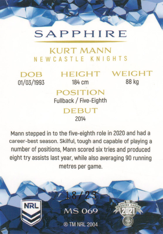 Kurt Mann back