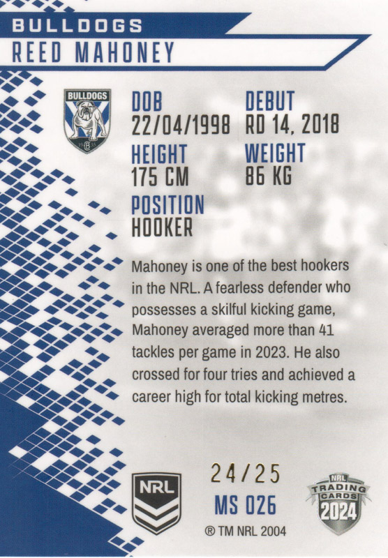 Reed Mahoney back
