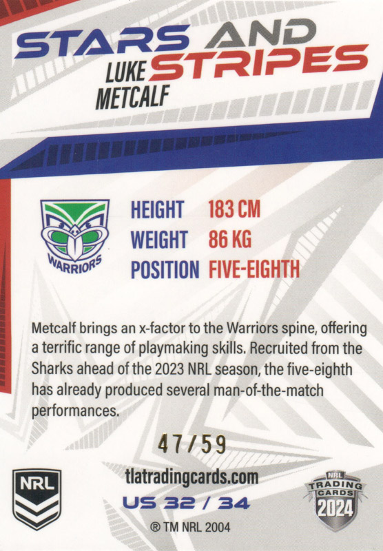 Luke Metcalf back