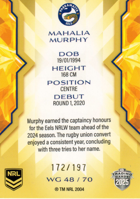 Mahalia Murphy back