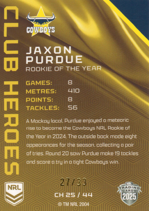 Jaxon Purdue back