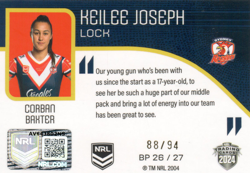 Keilee Joseph back