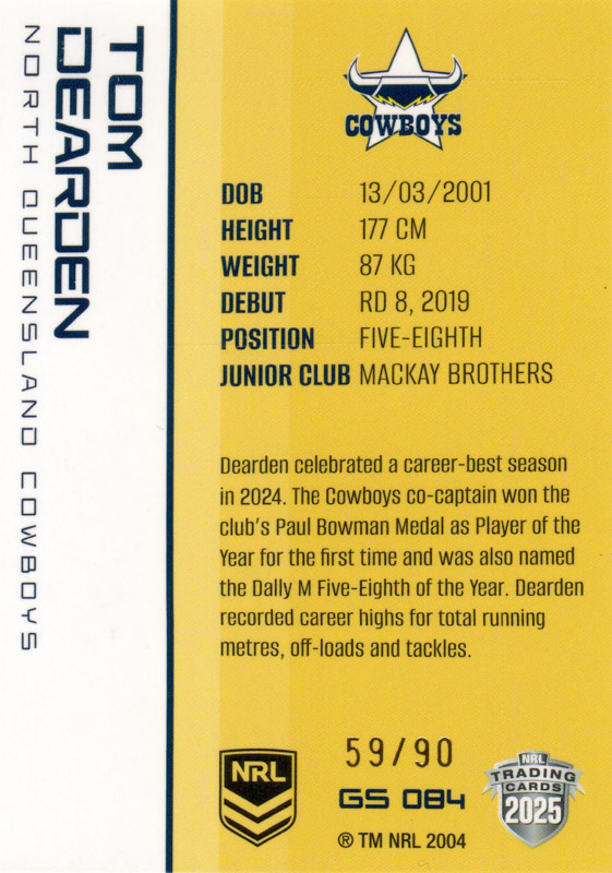 Tom Dearden back