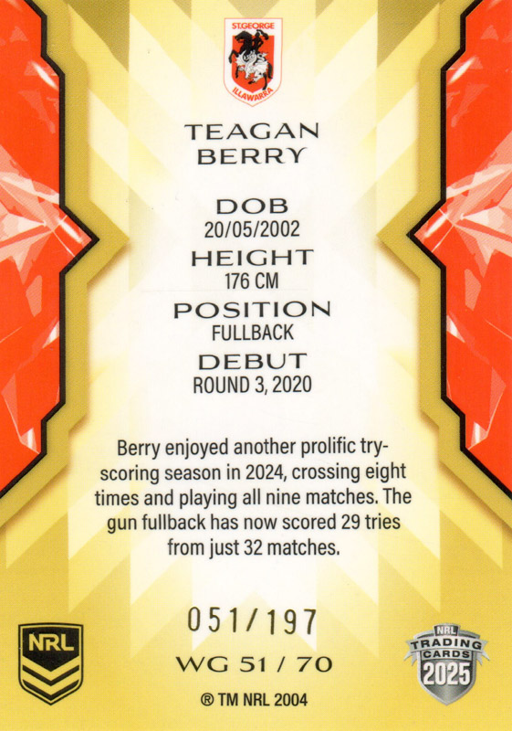 Teagan Berry back