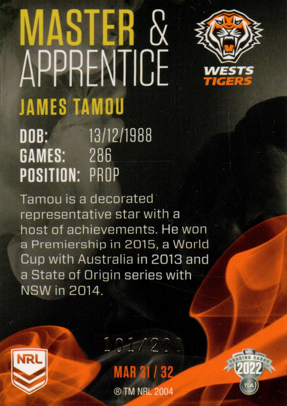 James Tamou back