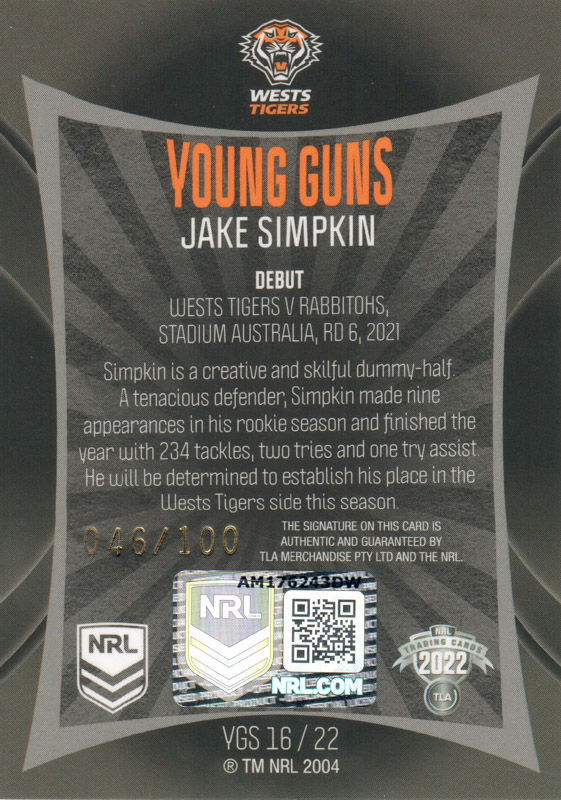 Jake Simpkin back