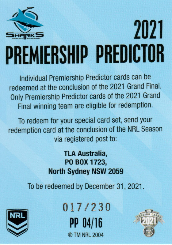 Cronulla-Sutherland Sharks back