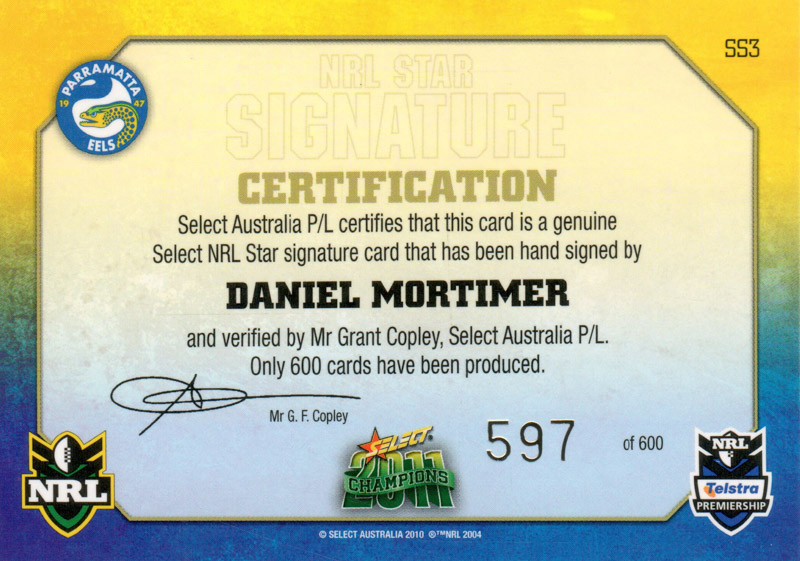 Daniel Mortimer back