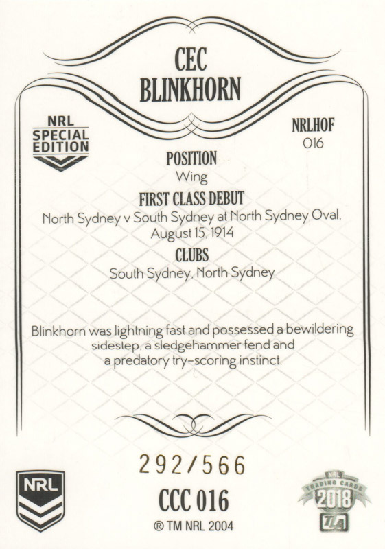 Cec Blinkhorn back