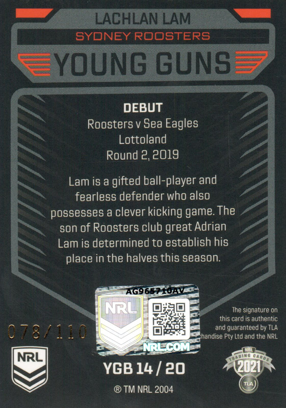 Lachlan Lam back