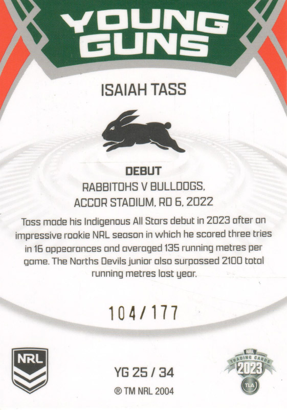 Isaiah Tass back