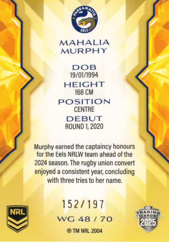 Mahalia Murphy back