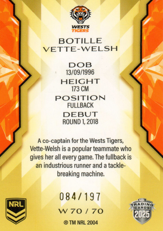 Botille Vette-Welsh back