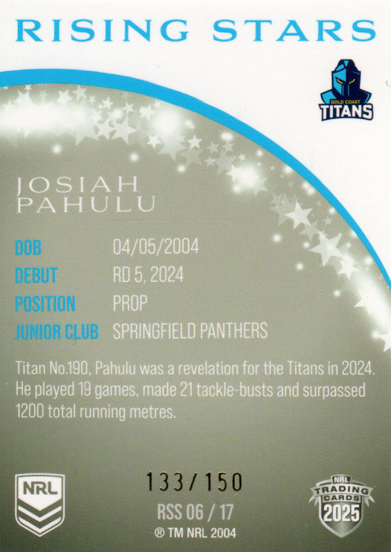 Josiah Pahulu back