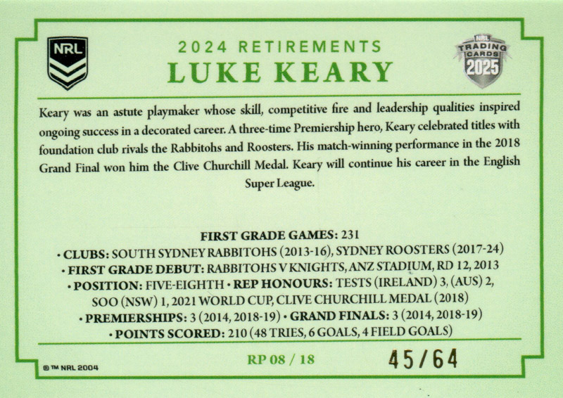 Luke Keary back