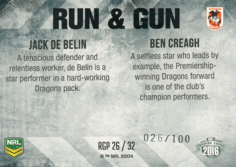 Jack De Belin / Ben Creagh back