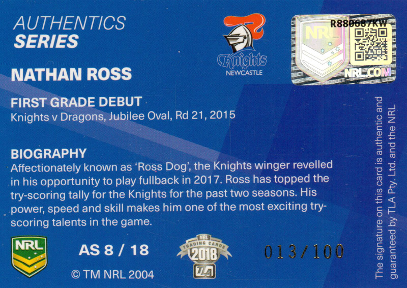 Nathan Ross back