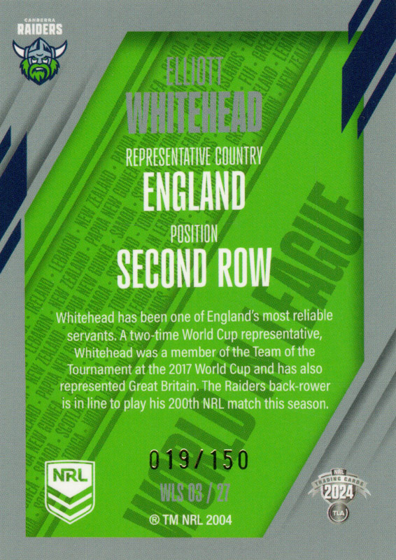 Elliott Whitehead back