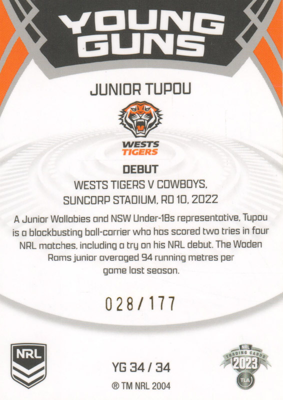 Junior Tupou back