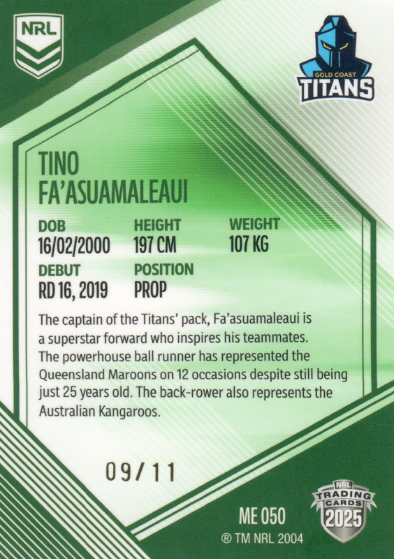 Tino Fa'asuamaleaui back