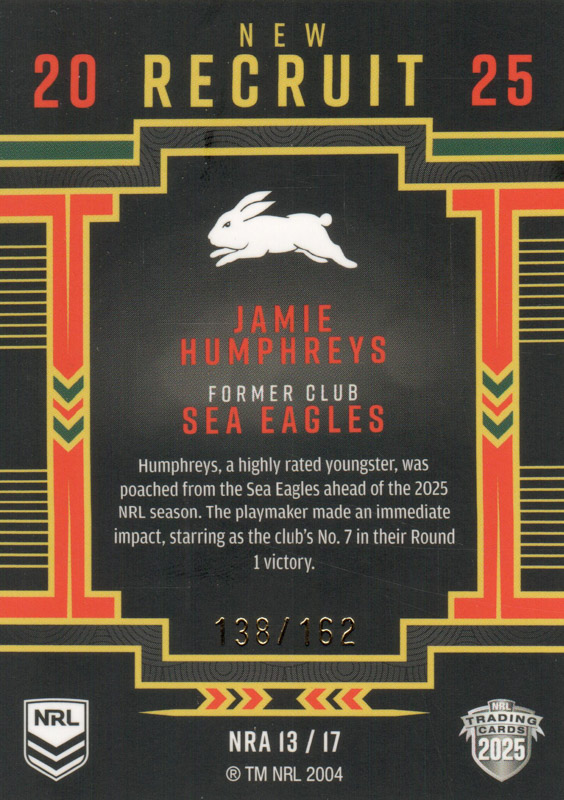 Jamie Humphreys back
