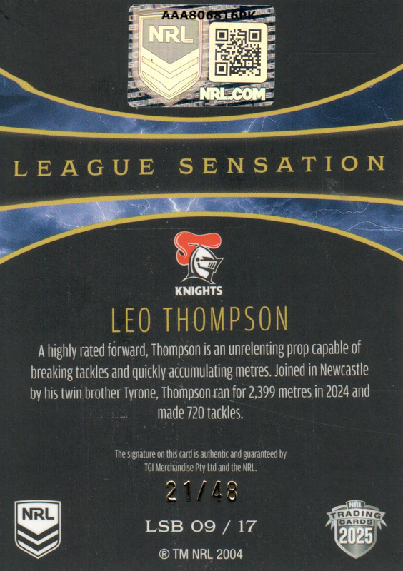 Leo Thompson back