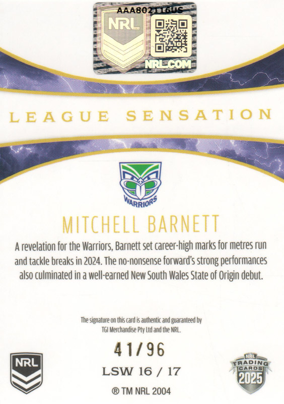 Mitchell Barnett back