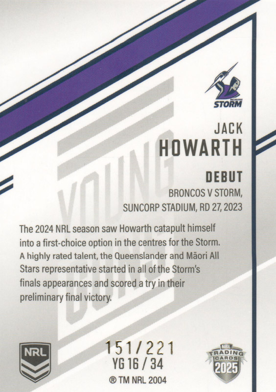Jack Howarth back