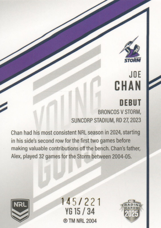 Joe Chan back