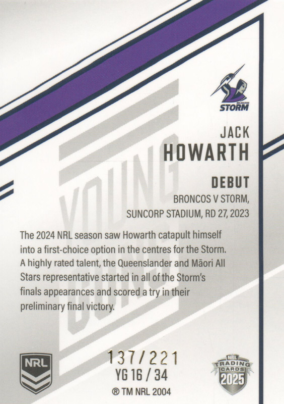 Jack Howarth back