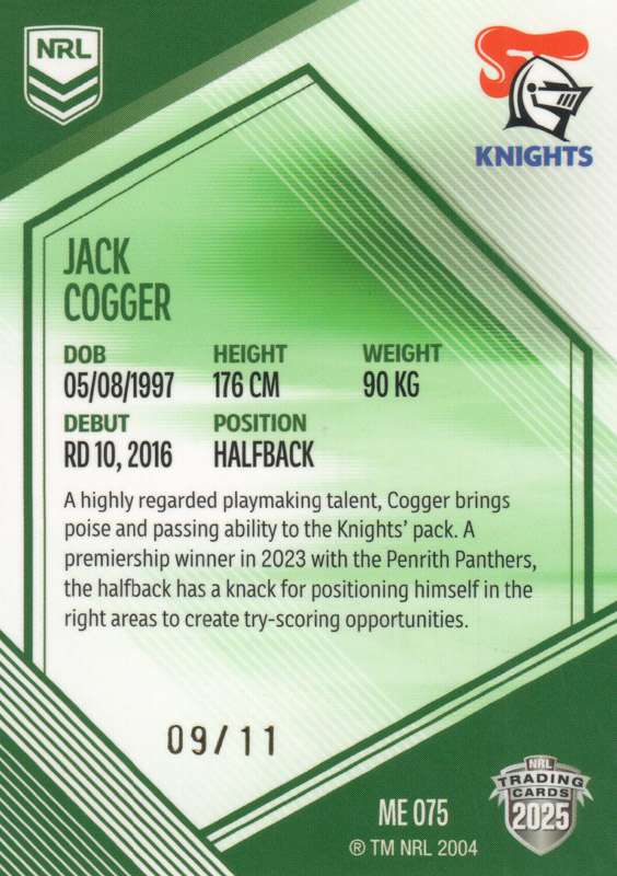 Jack Cogger back