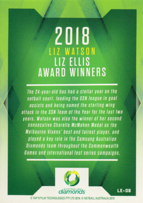 Liz Watson back