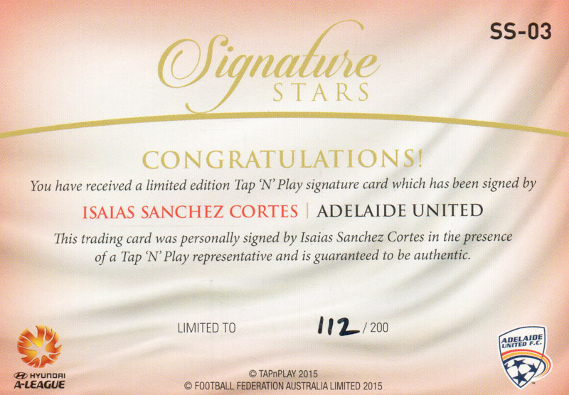 Isaias Sanchez back
