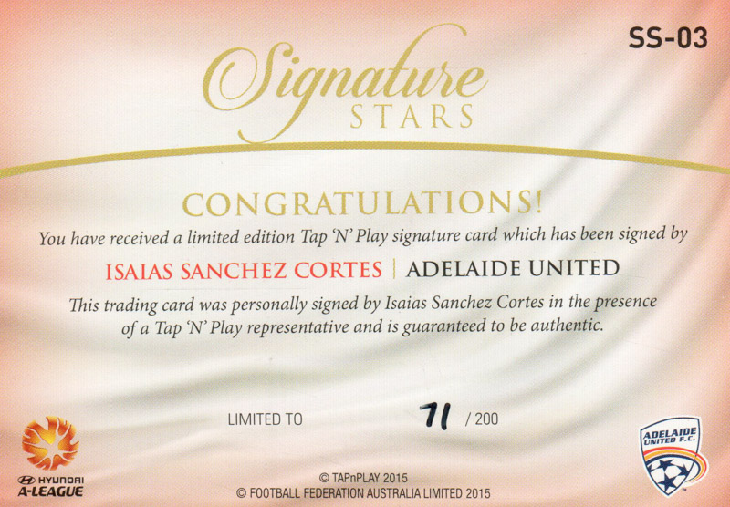 Isaias Sanchez back